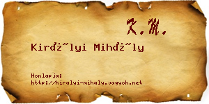 Királyi Mihály névjegykártya